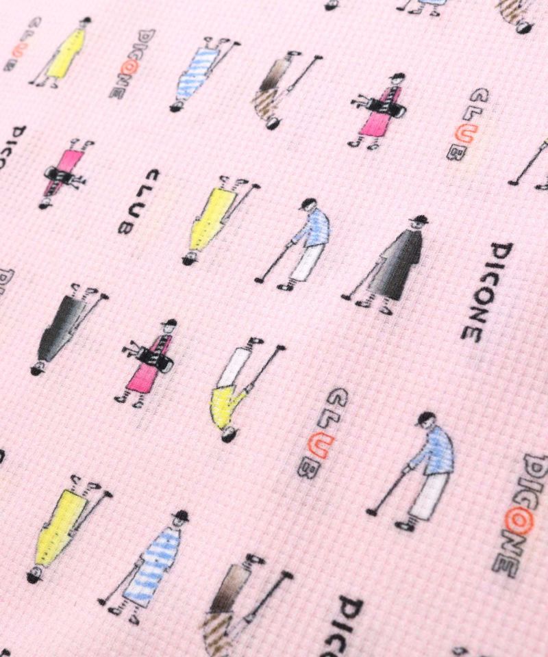 ピッコーネ ゴルフ ゴルフピコ柄UV速乾ポロシャツ|ピッコーネクラブ - ゴルフウェアや婦人