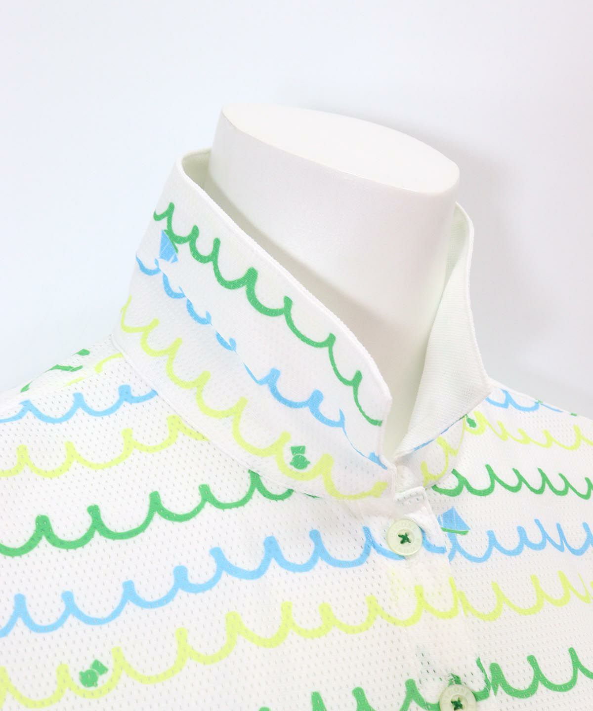 首元部分(ホワイト×グリーン）