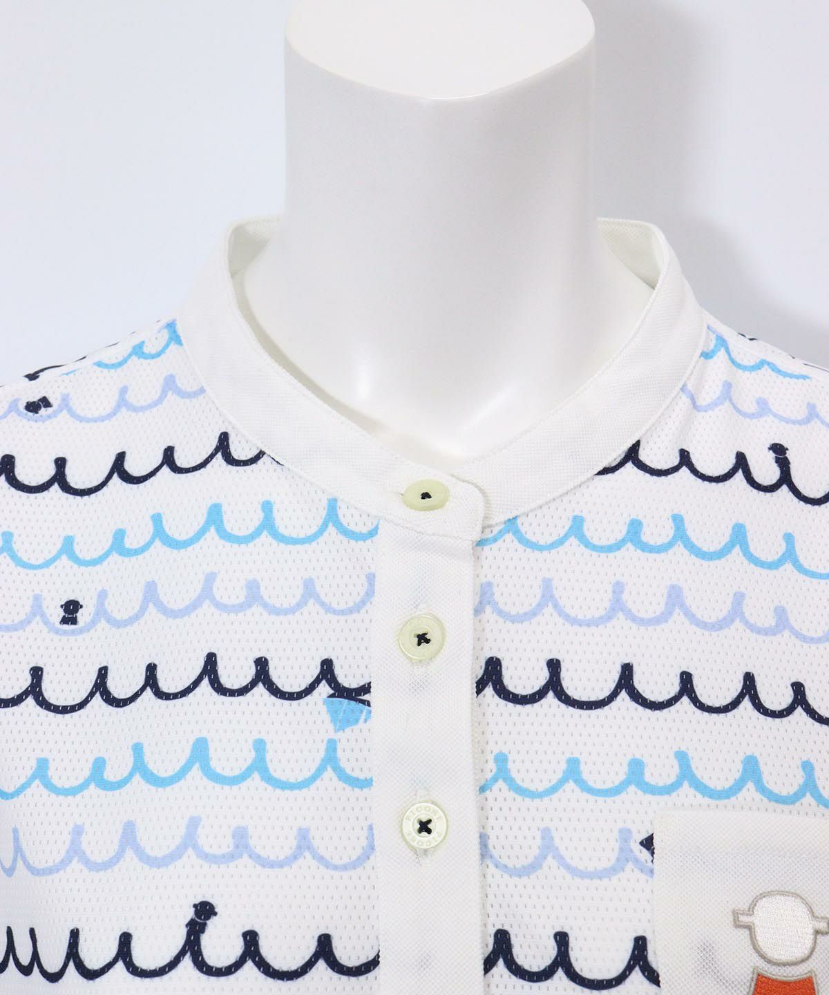 首元(ホワイト×ブルー)