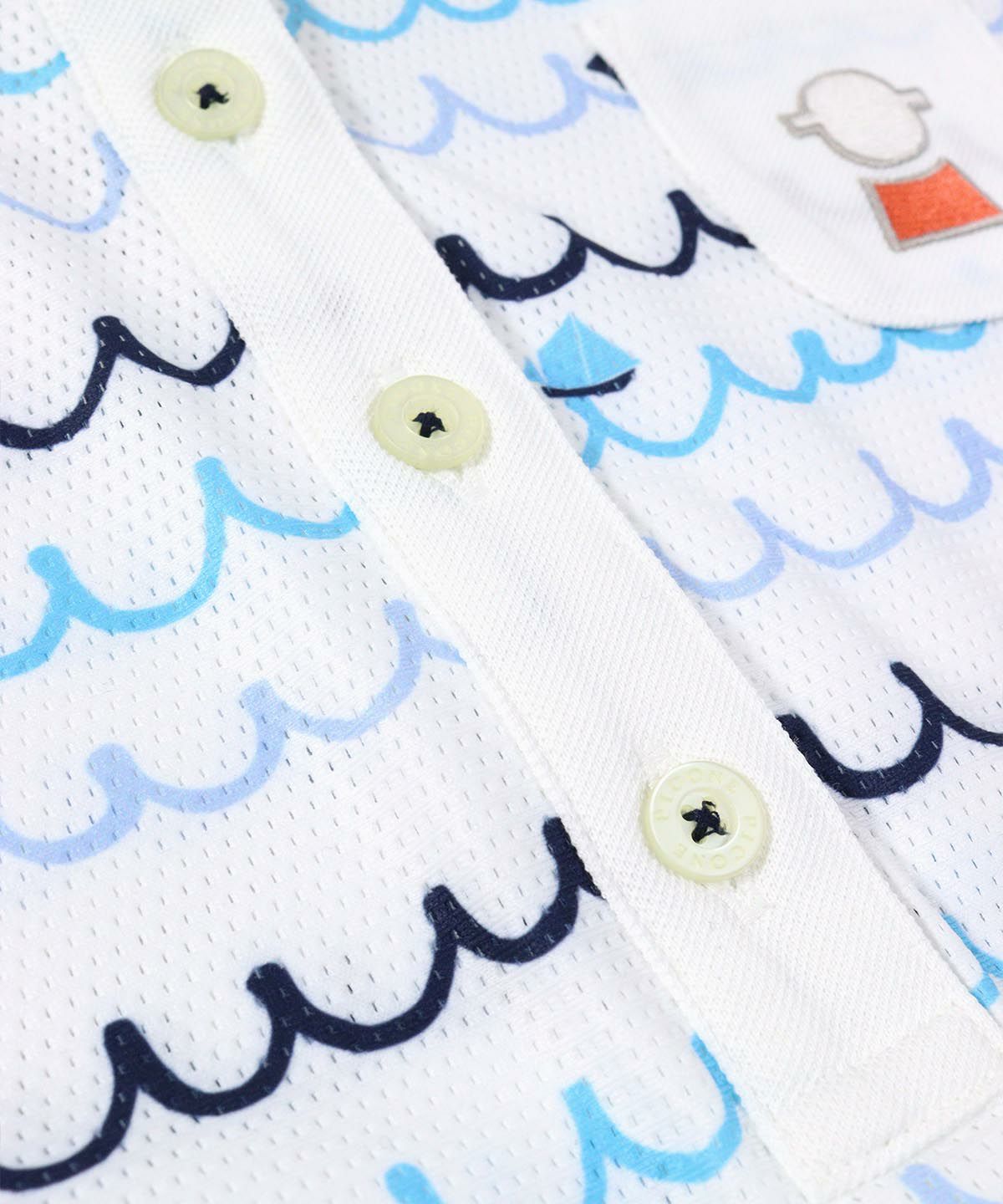 ボタン(ホワイト×ブルー)