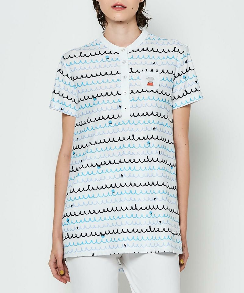 メッシュ波柄UVプルオーバー|ピッコーネクラブ - ゴルフウェアや婦人服通販