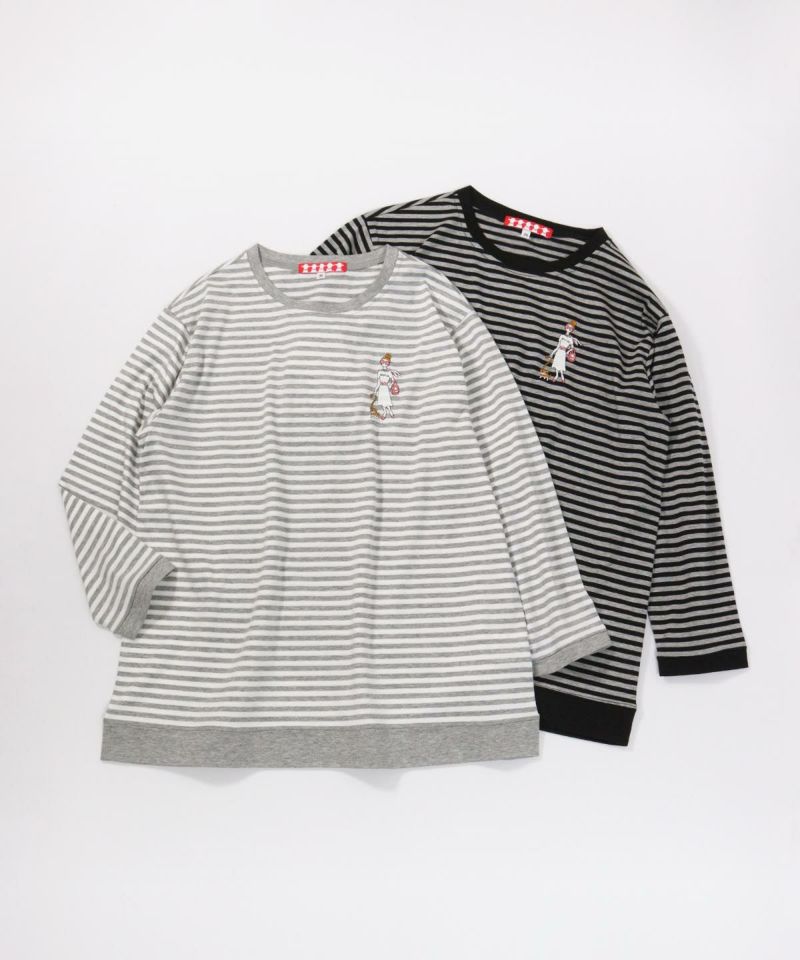 STUDIO PICONE ROMA（スタジオピッコーネ）赤白斜めボーダーシャツ