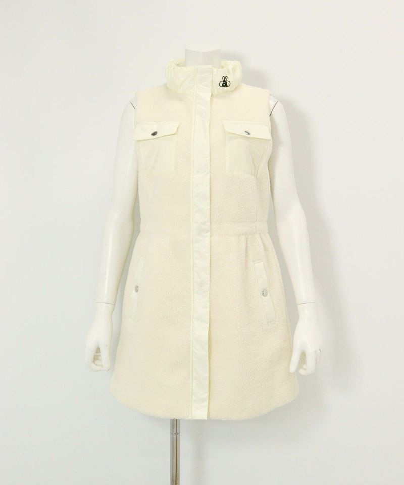 蓄熱保温ボアベスト(ホワイト)前