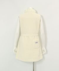 蓄熱保温ボアベスト(ホワイト)後ろ