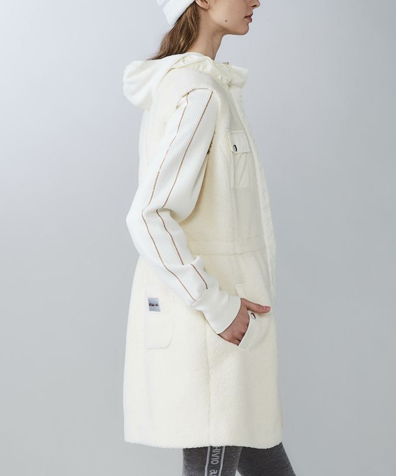 アルチビオ ホワイト ポケット付き中綿ベスト アルチビオ（archivio）（レディース）ゴルフウェア アウター 防風