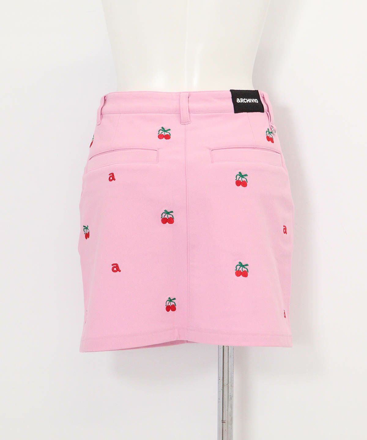 チェリー刺繍スカート(ピンク)後ろ