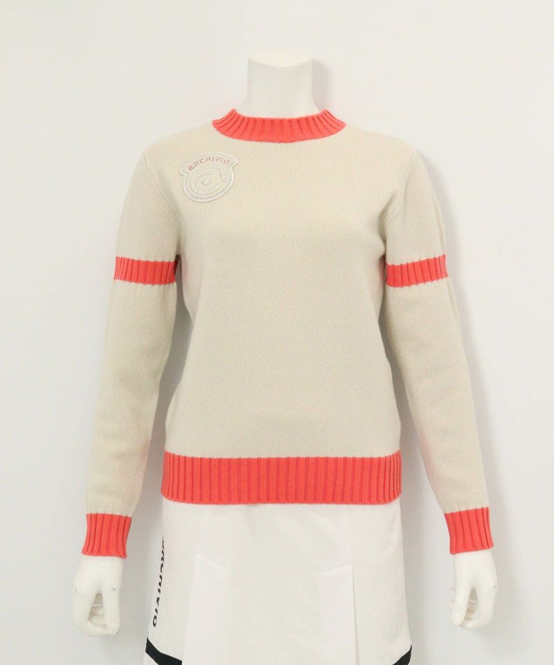 【新品未使用 アルチビオ】22FW新作ロゴ畦セーター38号 ロゴポケットプルオーバーセーター(中間着(セーター、トレーナー