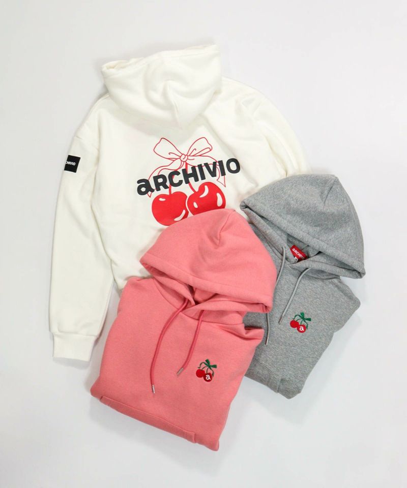 チェリー柄裏起毛パーカー|アルチビオ - ゴルフウェアや婦人服通販