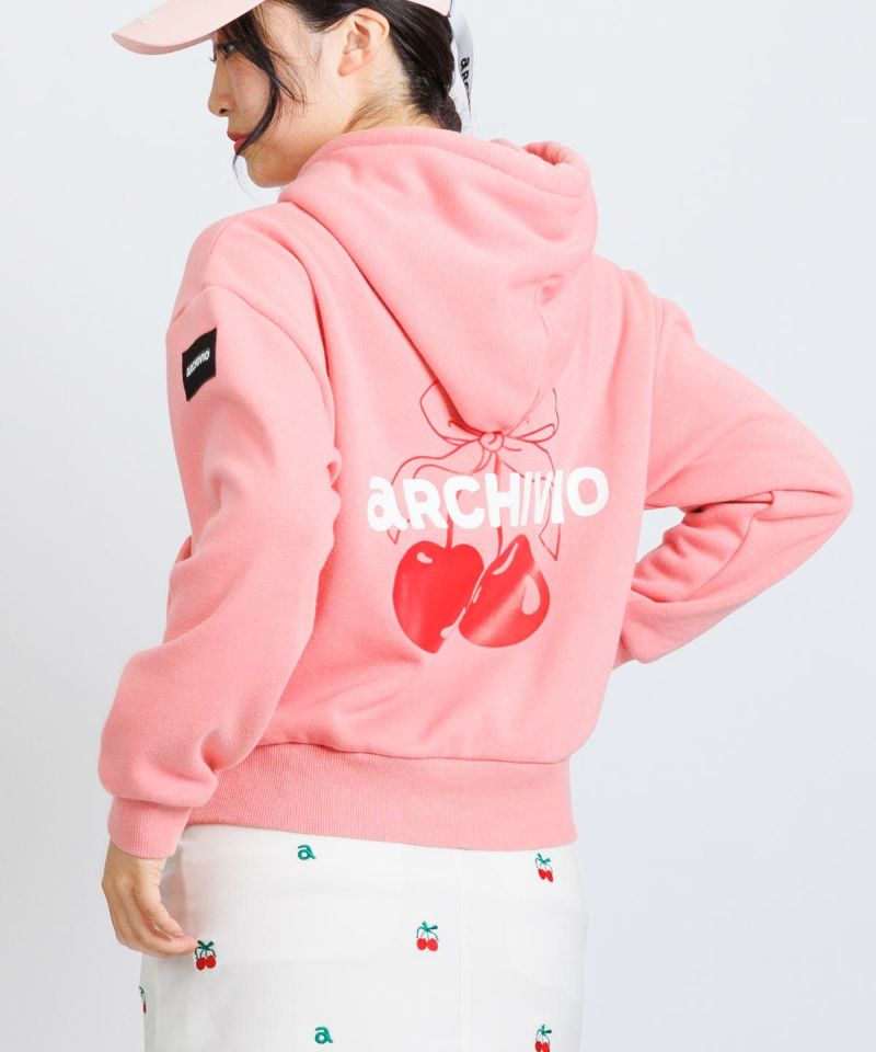 チェリー柄裏起毛パーカー|アルチビオ - ゴルフウェアや婦人服通販