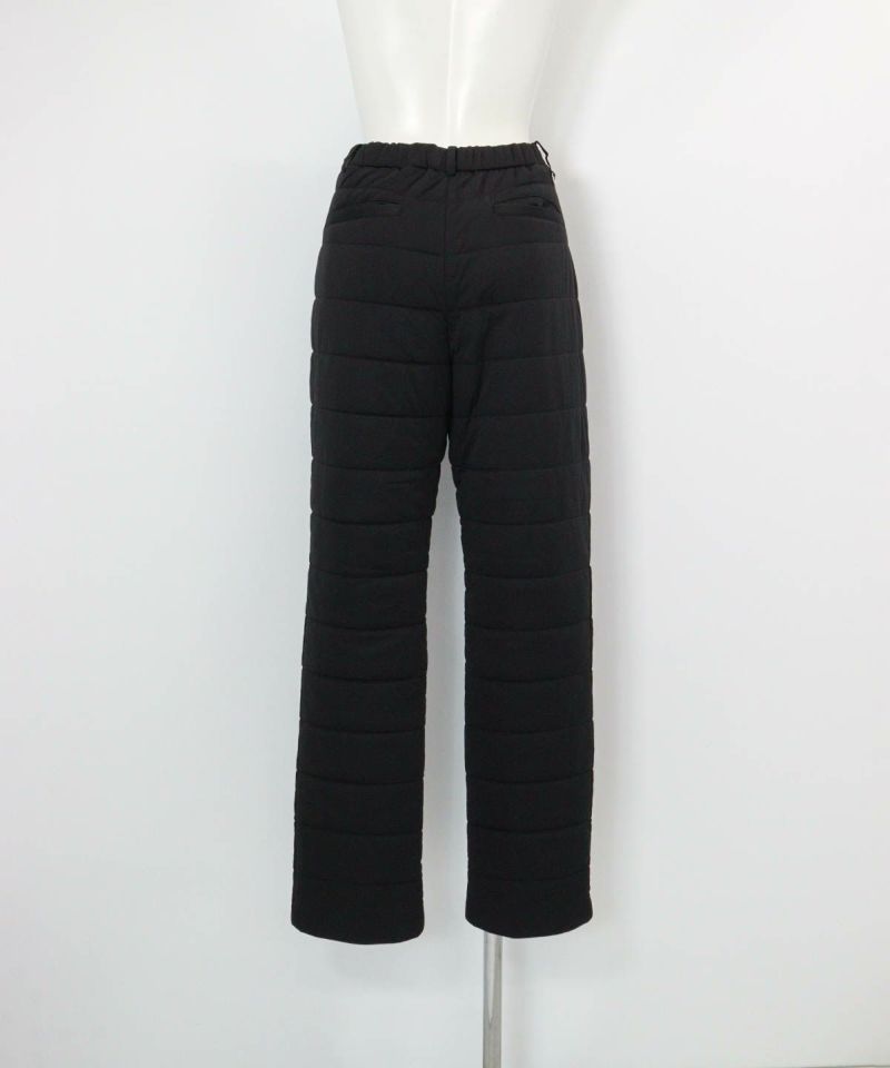 防風保温中綿キルトパンツ(ブラック)後ろ