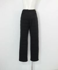 防風保温中綿キルトパンツ(ブラック)後ろ