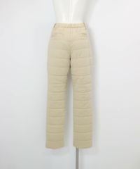 防風保温中綿キルトパンツ(ベージュ)後ろ