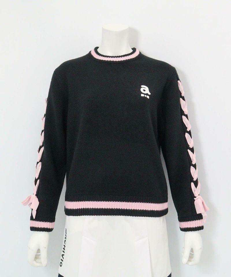 WEB限定カラー◇ブレードリボン袖ニット|アルチビオ - ゴルフウェアや