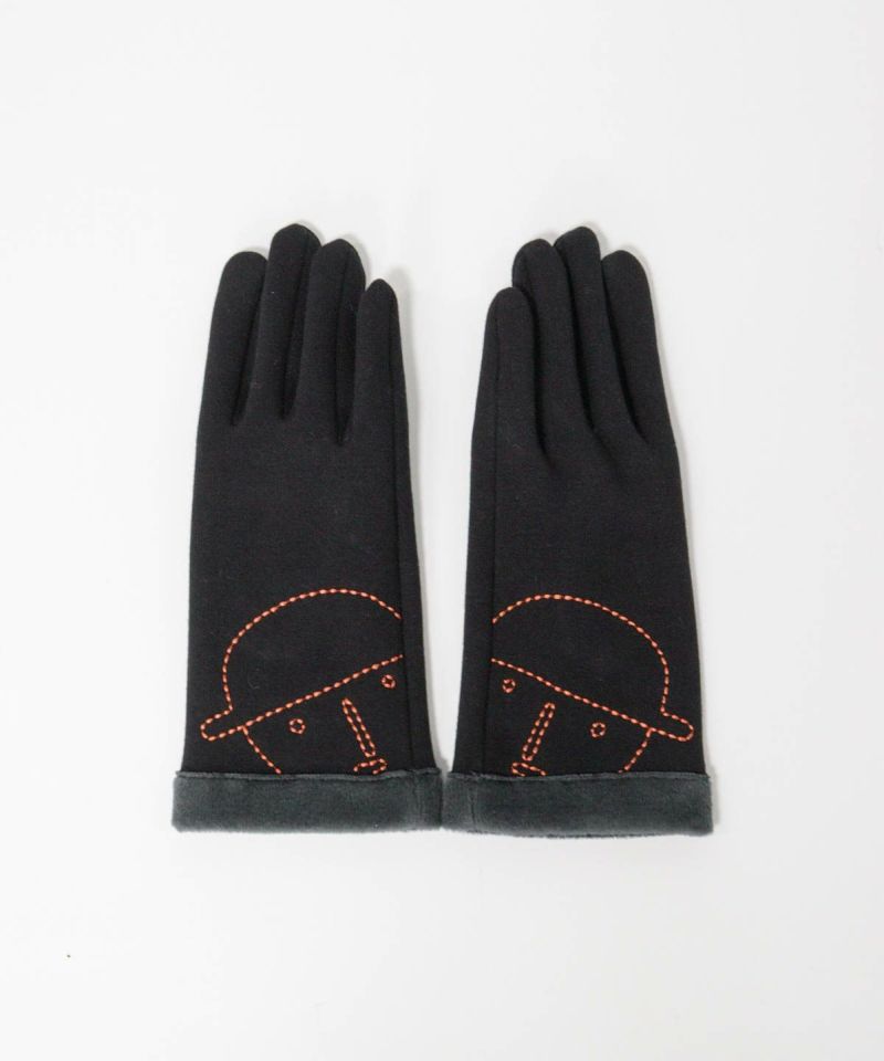 コットン混裏起毛手袋（ブラック）