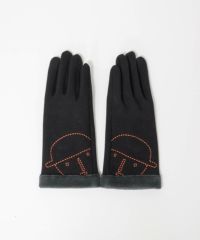 コットン混裏起毛手袋（ブラック）