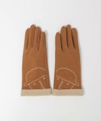 コットン混裏起毛手袋（キャメル）