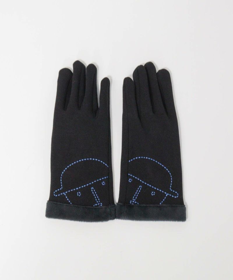 コットン混裏起毛手袋（ネイビー）