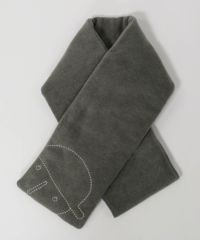 ピコステッチ柄マフラー（グレー）