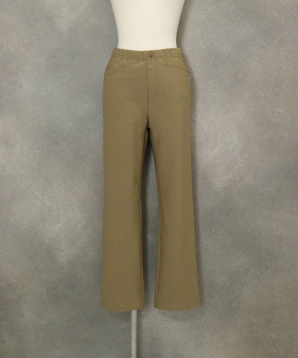 裏起毛イージーパンツ(キャメル)前