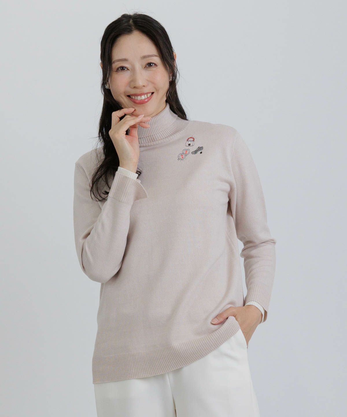 モデル着用画像（ベージュ）