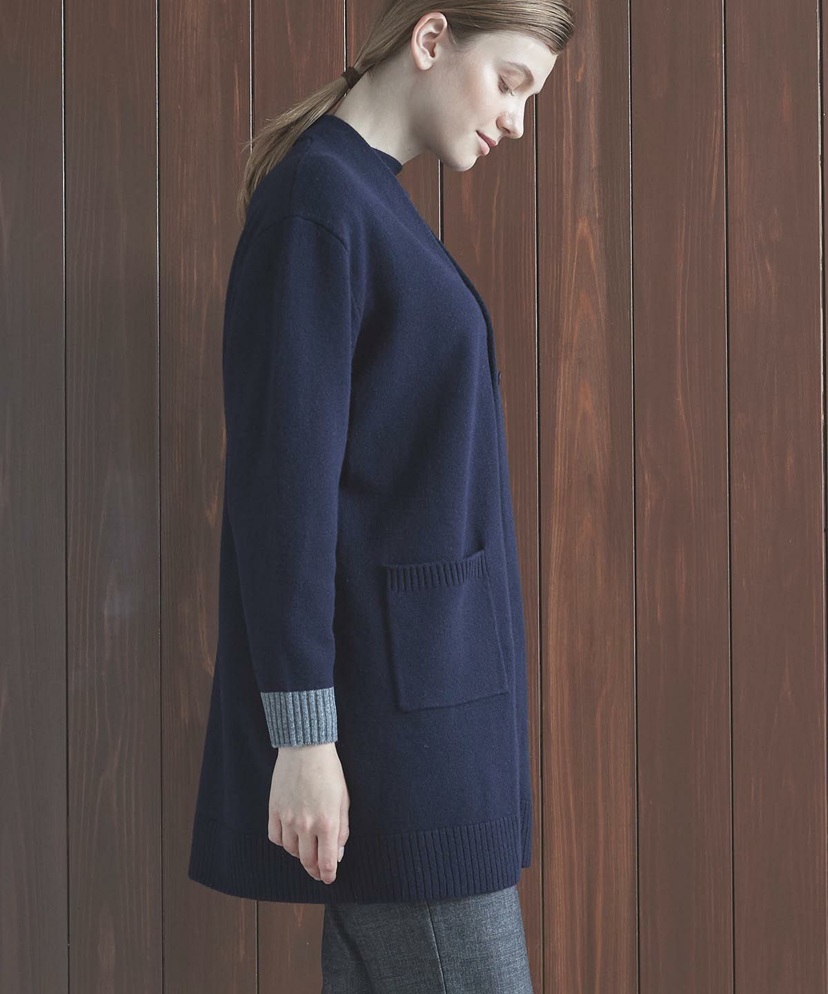 ウール100％チュニック丈カーディガン|スタジオピッコーネ - ゴルフ