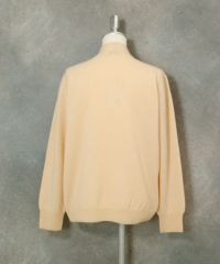 ウール100％ツイストネックニット後（ベージュ）