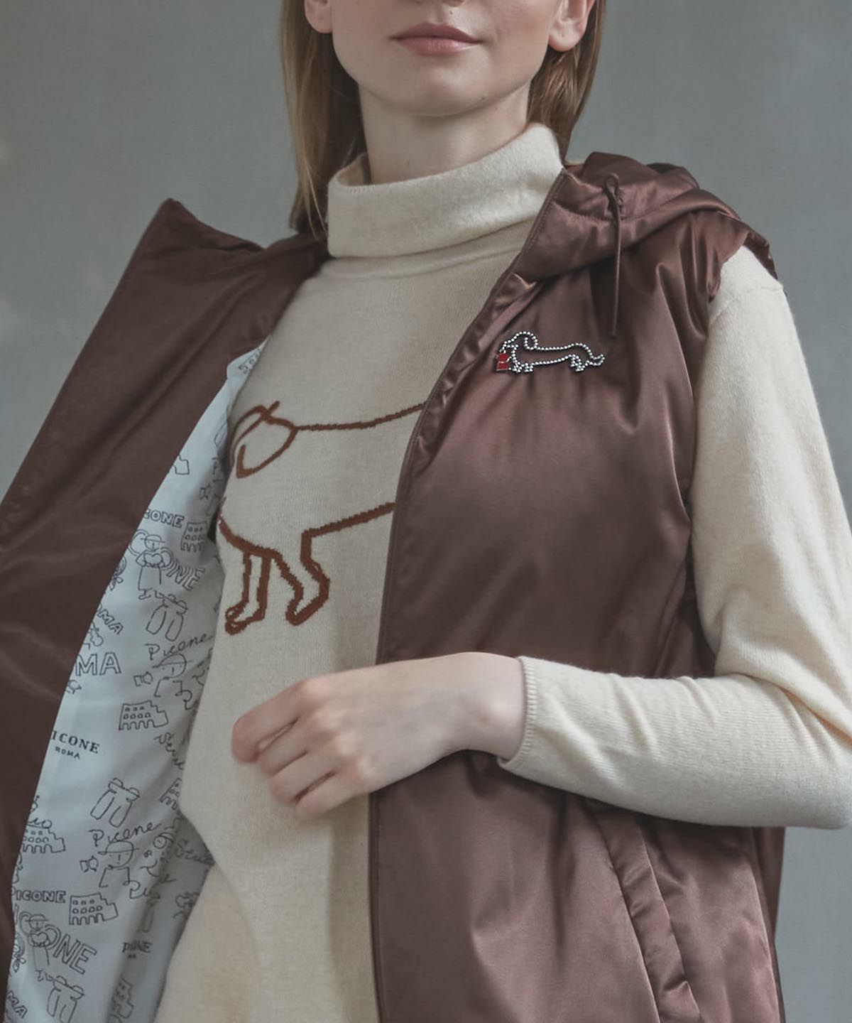 モデル着用画像（ベージュ）