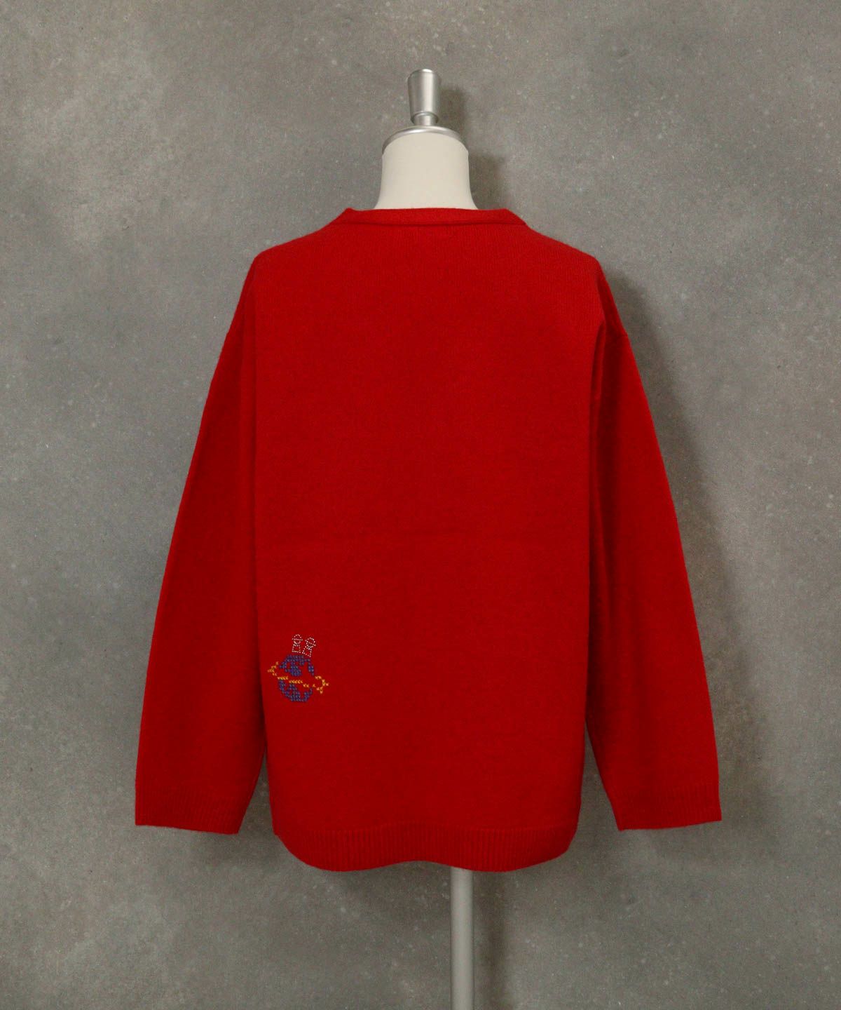 ウール100％ピクセル刺繍ニットカーディガン|スタジオピッコーネ