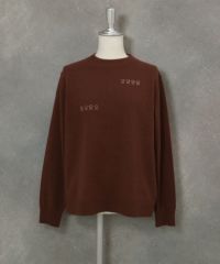 カシミヤ100％ピコストーンニット（ブラウン）