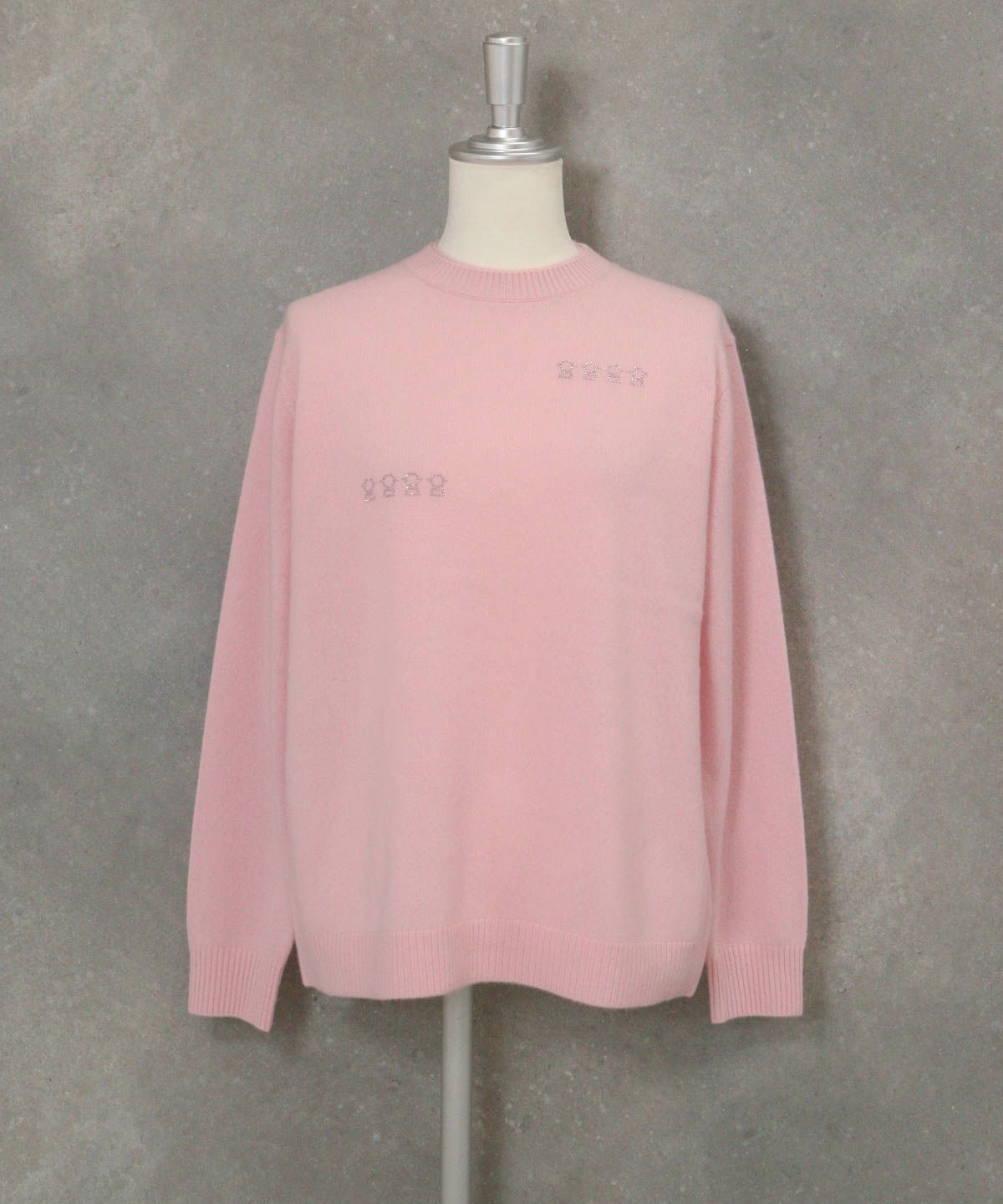 カシミヤ100％ピコストーンニット（ピンク）