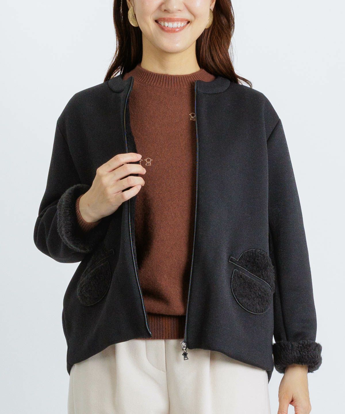 モデル着用画像（ブラウン）