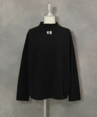  カシミヤ100％ロール襟ニット（ブラック）