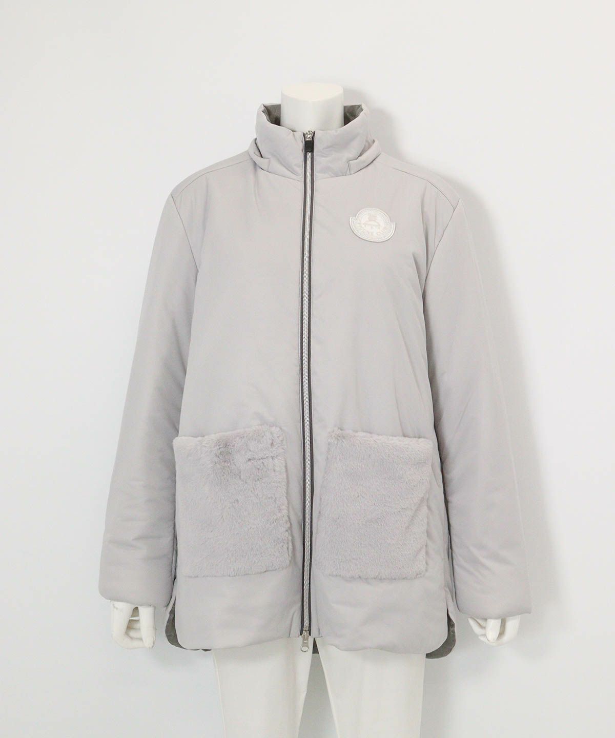 防風撥水ジャージブルゾン （ライトグレー）