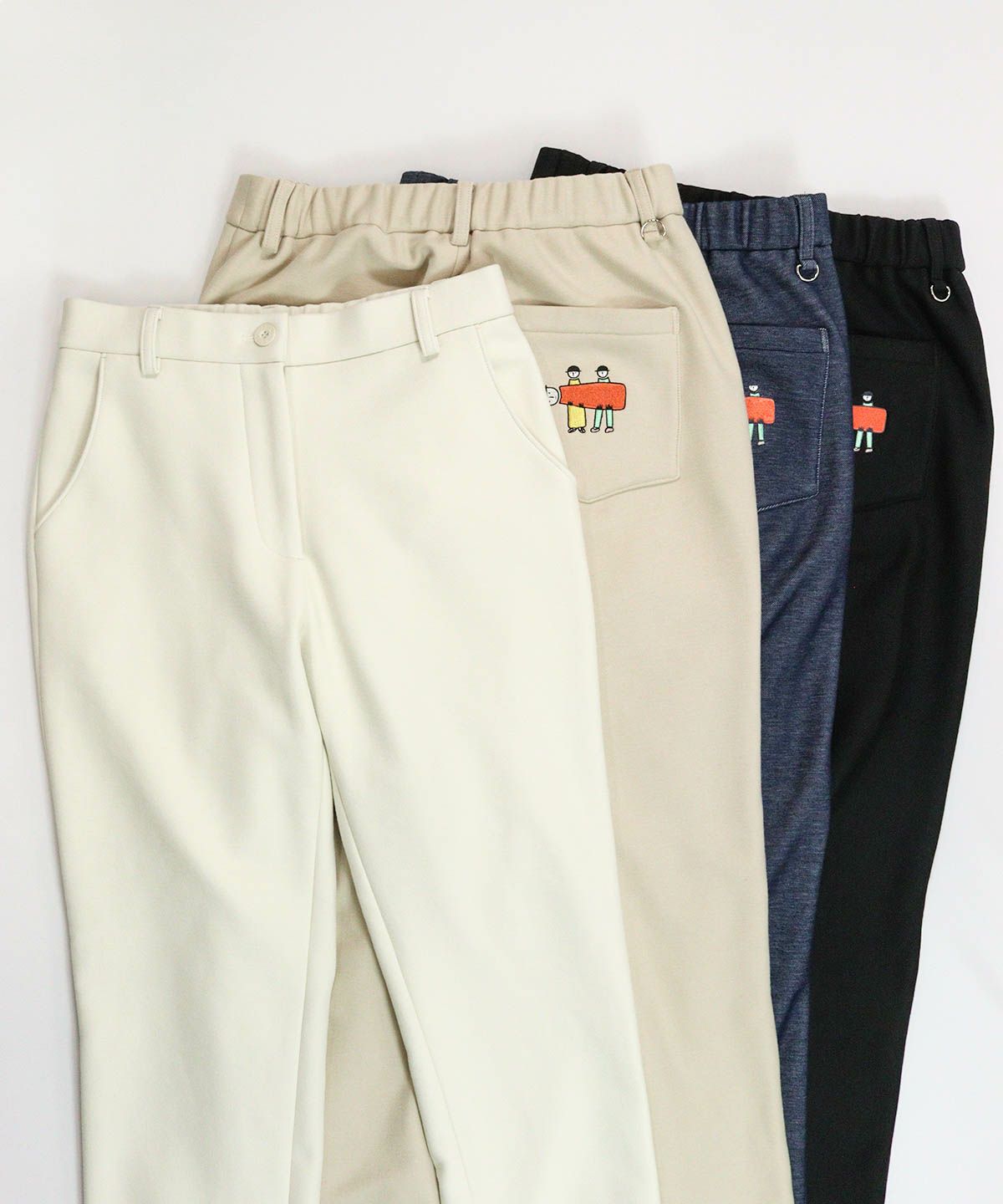 バック刺繍裏起毛ジャージーパンツ|ピッコーネクラブ - ゴルフウェアや