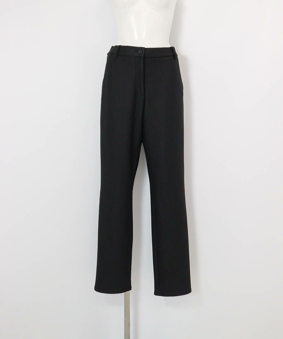 バック刺繍裏起毛ジャージーパンツ(ブラック)前