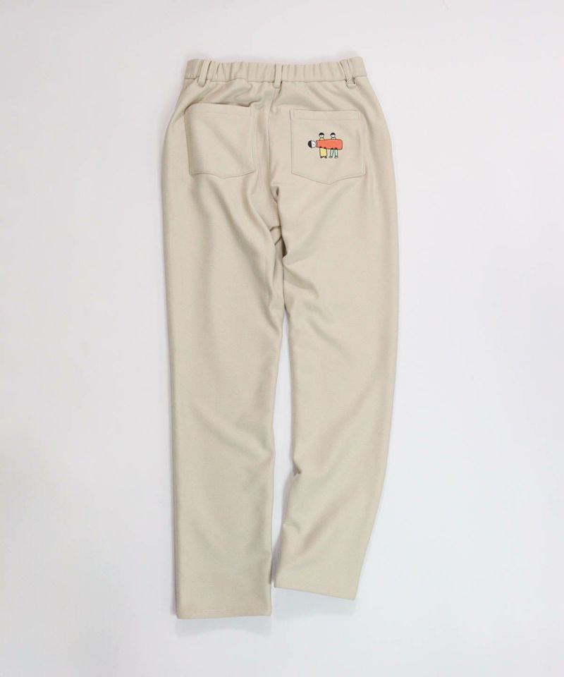 【新品未使用】PICONE CLUB レディースパンツ ベージュ バック刺繍裏起毛ジャージーパンツ|ピッコーネクラブ - ゴルフウェアや
