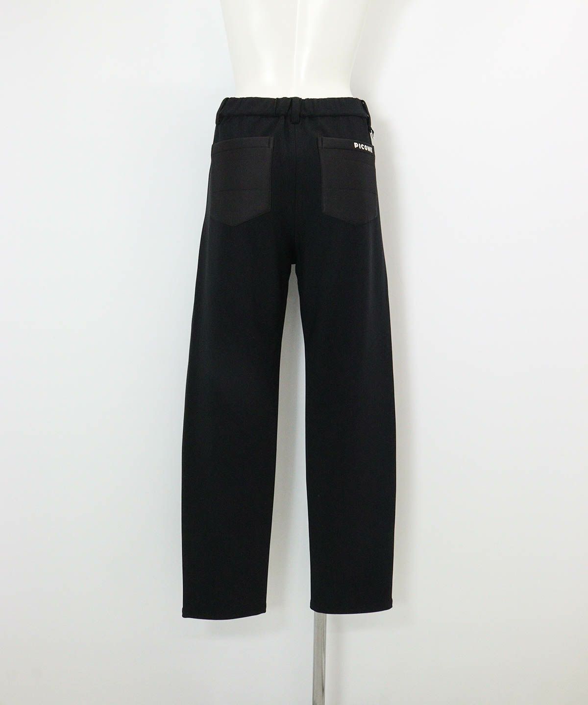 防風撥水中綿キルト切替パンツ(ブラック)後ろ