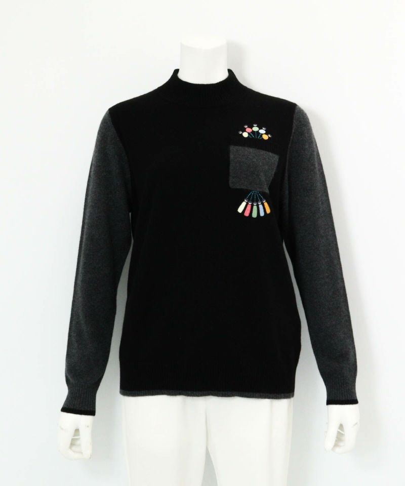 カシミヤ100％配色ニット|ピッコーネクラブ - ゴルフウェアや婦人服通販