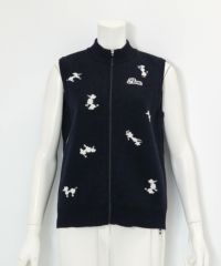 プードル柄発熱ニットベスト|ピッコーネクラブ - ゴルフウェアや婦人服通販