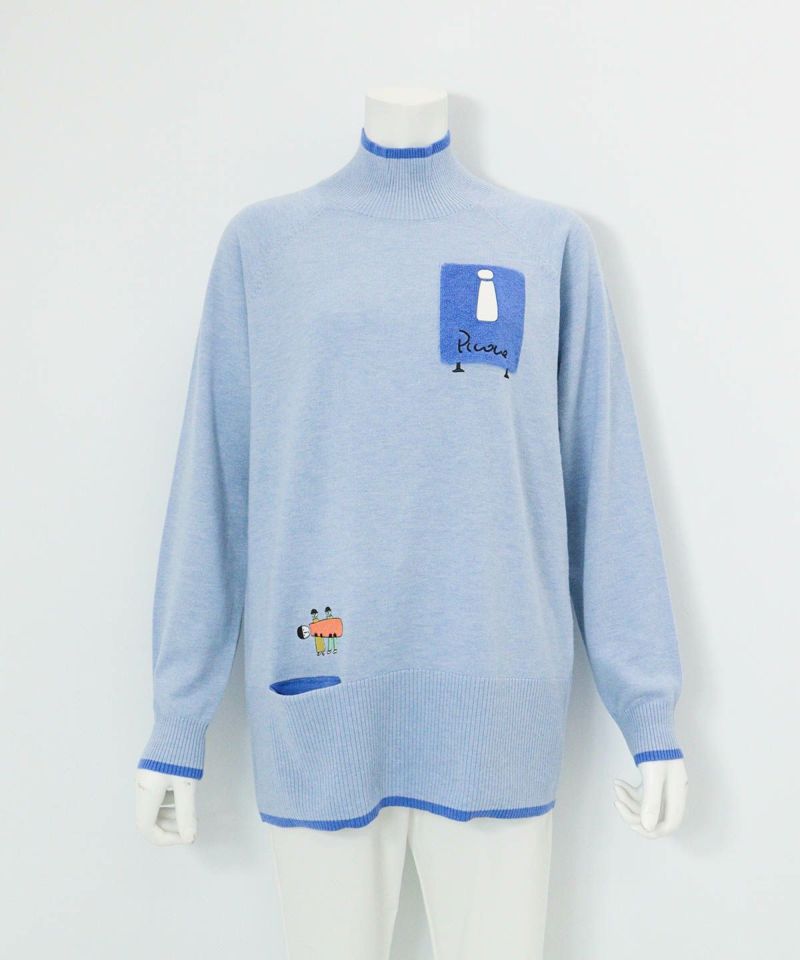 ウール混リブ切替ニット|ピッコーネクラブ - ゴルフウェアや婦人服通販