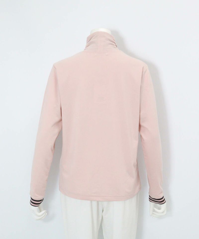 手描き風イラスト発熱素材プルオーバー(ピンク)後ろ