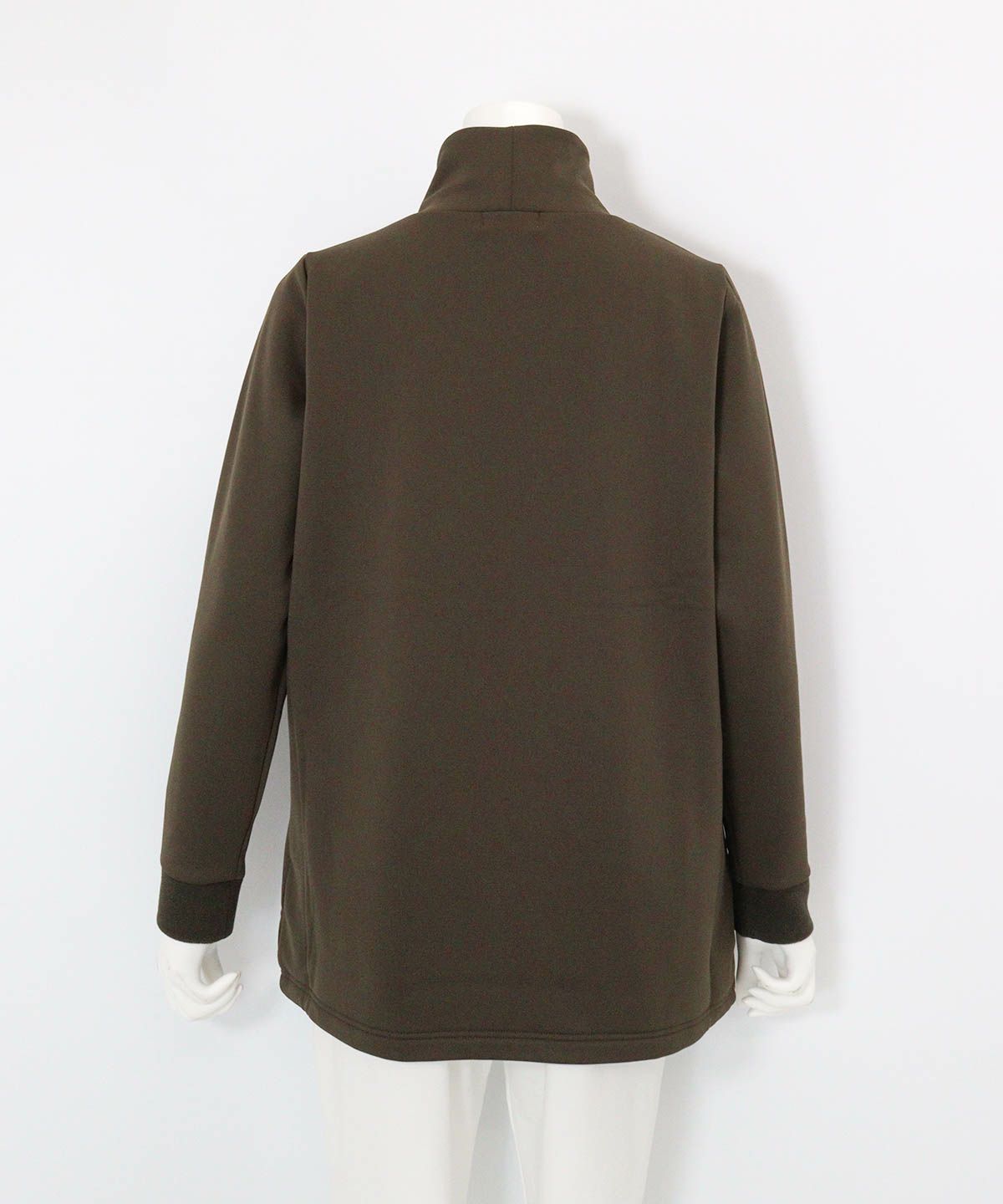 裏フリースジャージープルオーバー(カーキ)後ろ