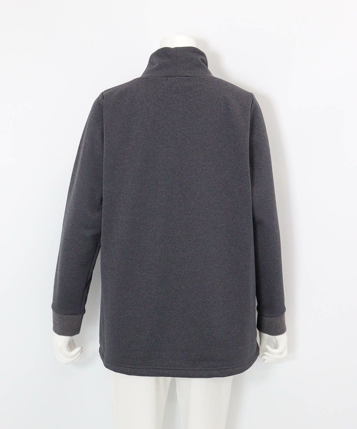 裏フリースジャージープルオーバー(グレー)後ろ