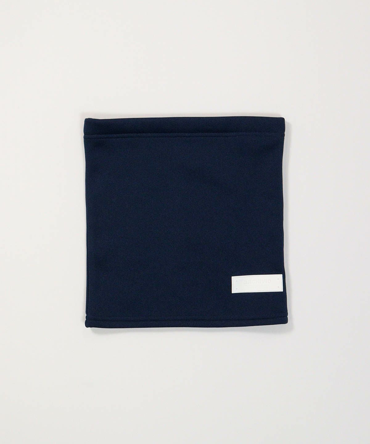 【メンズ】裏起毛ネックウォーマー(ネイビー)前