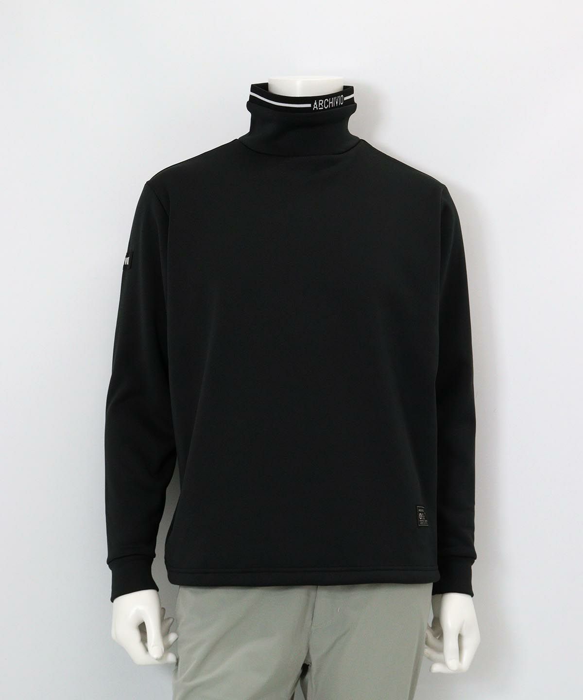 裏起毛ボトルネックプルオーバー（ブラック）