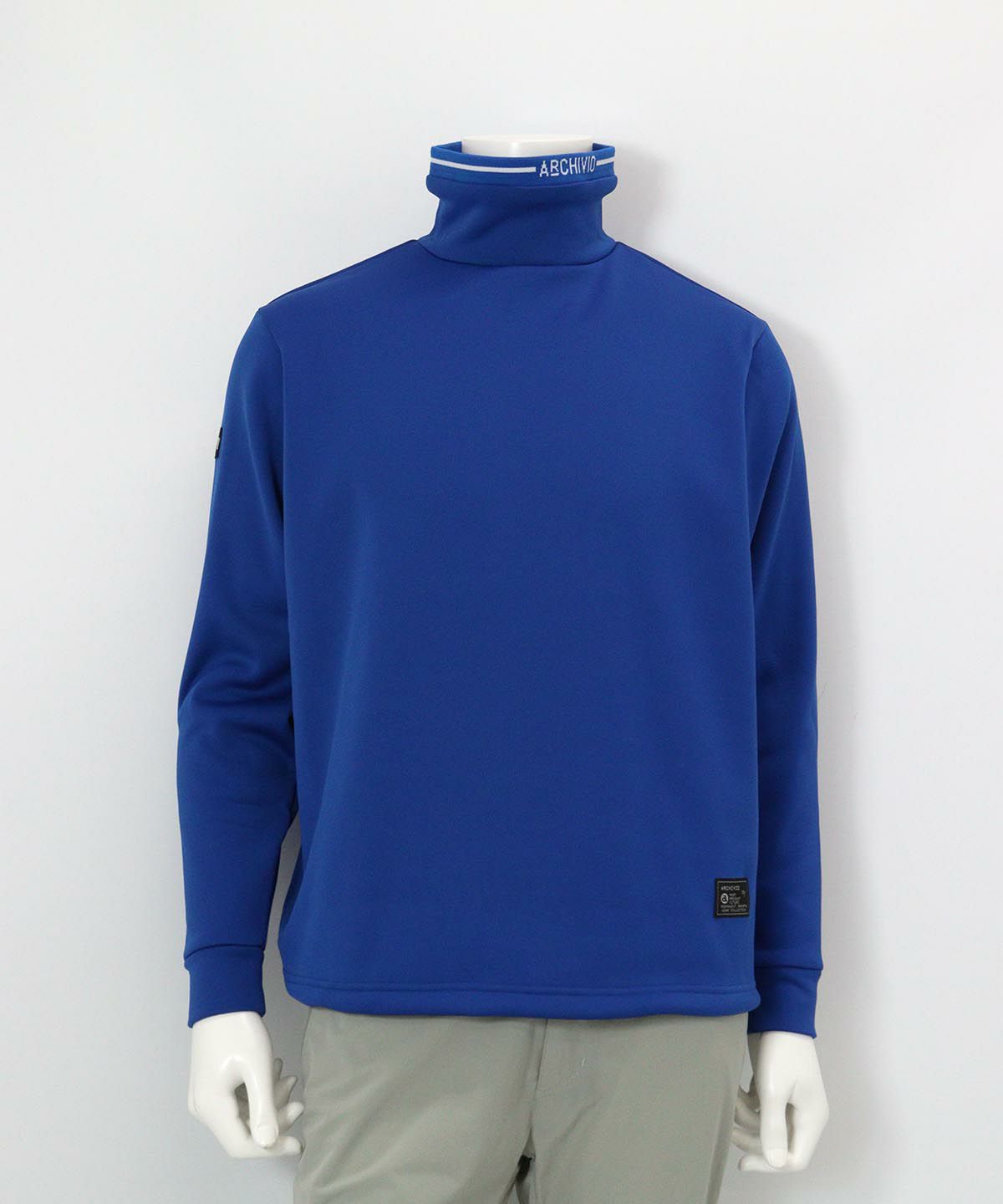 裏起毛ボトルネックプルオーバー（ブルー）