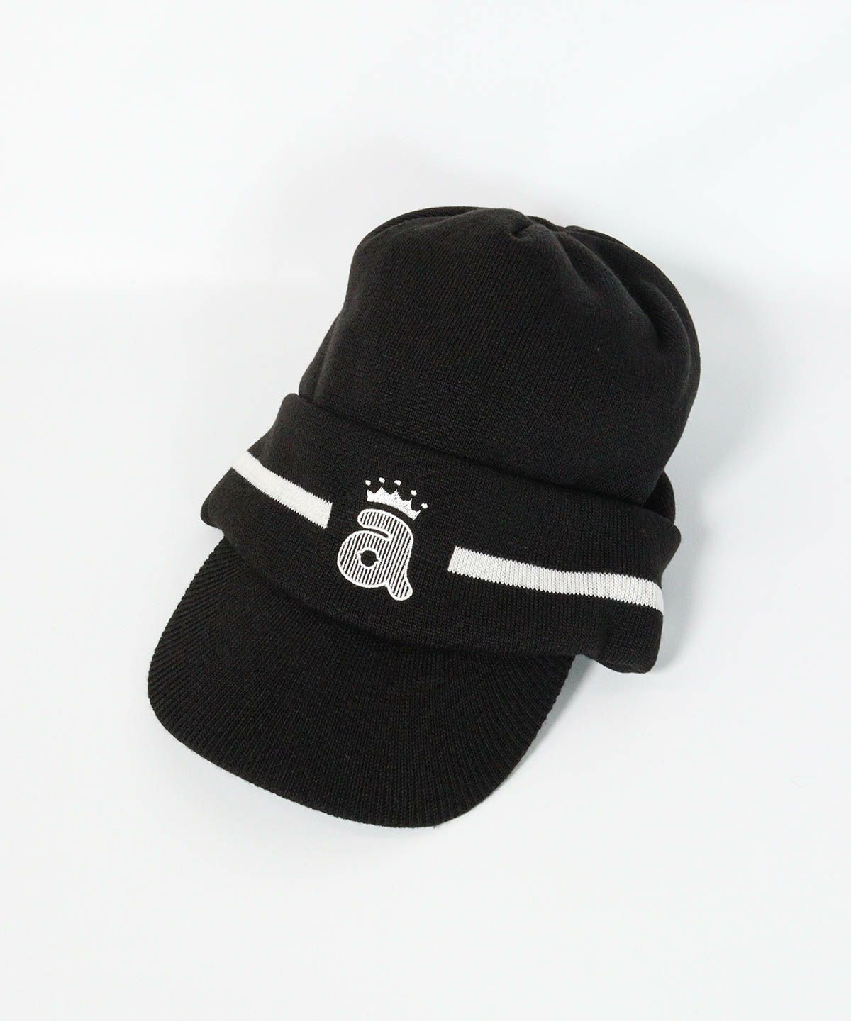 ラインニットキャップ(ブラック)