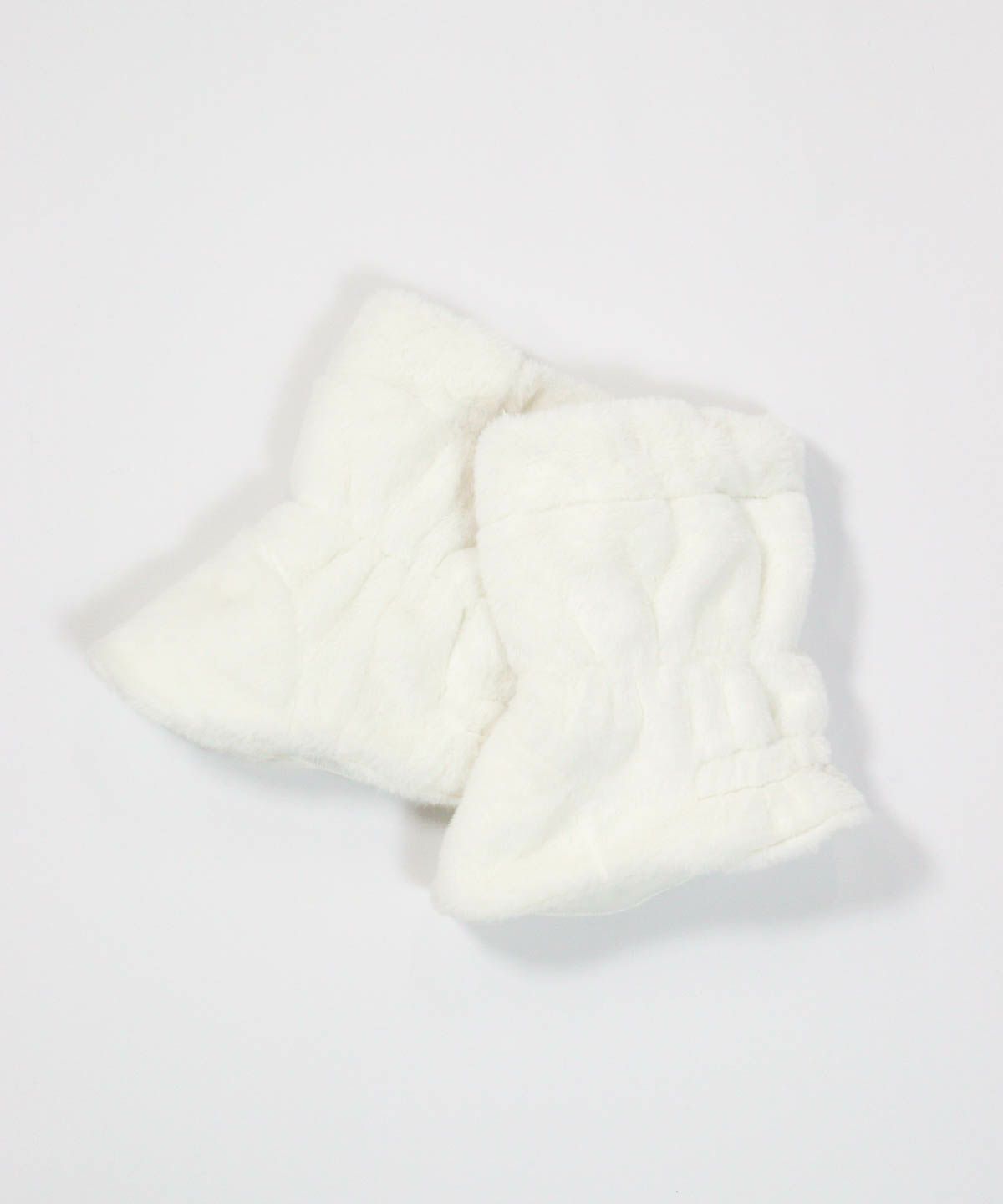 リバーシブルショートレッグウォーマー裏（ホワイト）