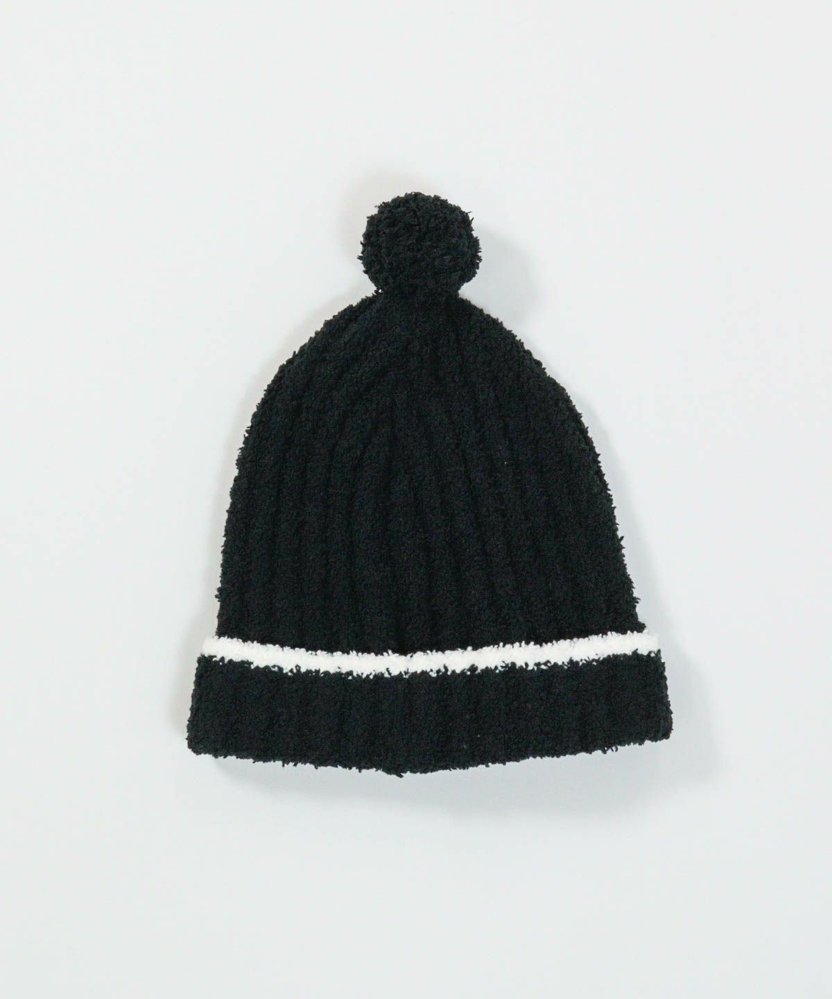 モールニット帽(ブラック)後ろ
