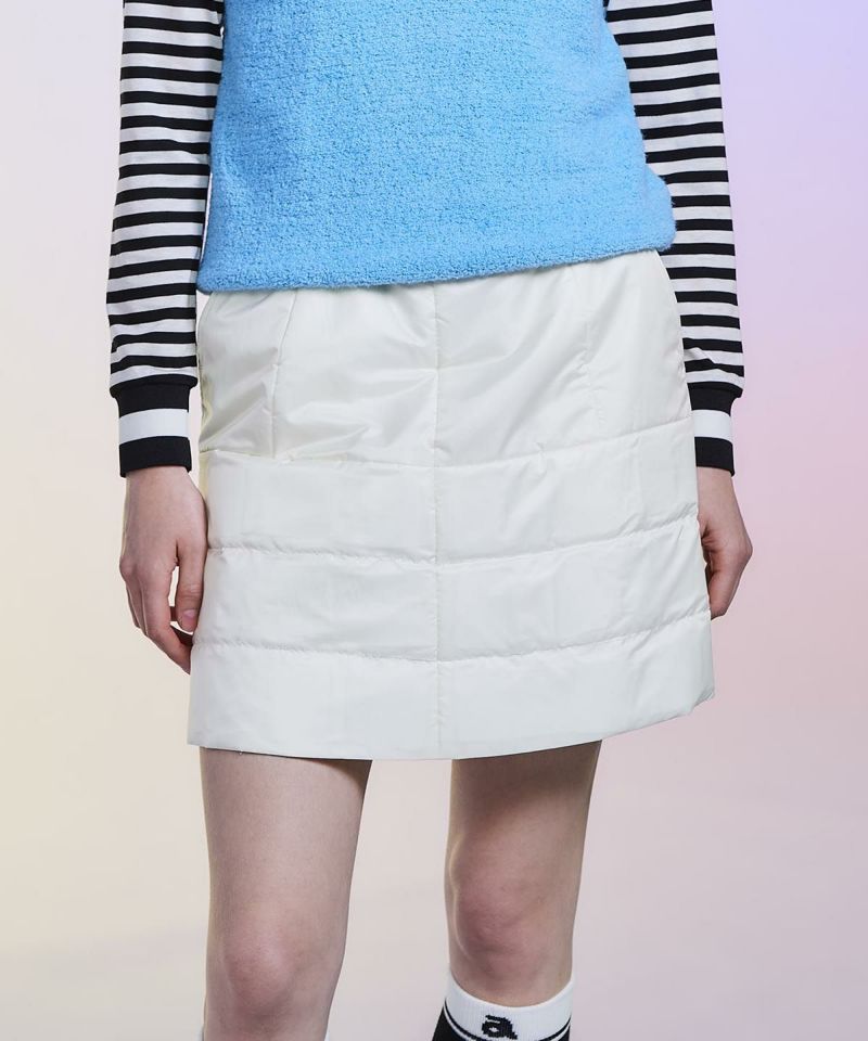 アルチビオ★ロゴ総柄★撥水★蓄熱素材★中綿スカート【サイズ36（S）】 ウエストロゴ中綿撥水スカート|アルチビオ - ゴルフウェアや婦人服通販
